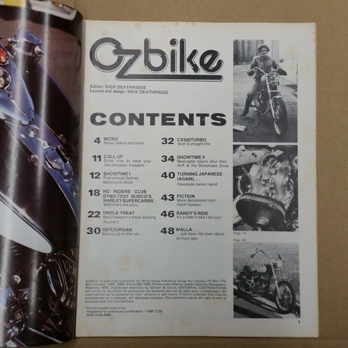 Ozbike Magazine Issue 10 1982, Harley Davidson Choppers - Picture 2 of 5