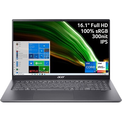 Acer Swift 3 Laptop i5-11300H, 16.1'' FHD IPS, 8GB DDR4, 512GB SSD