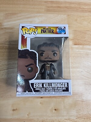 #ad Funko POP Marvel Black Panther Erik Killmonger #386 Vinyl Figure $11.95
