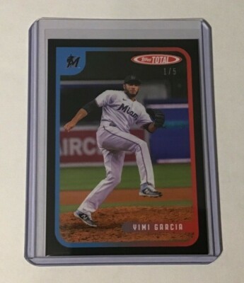2020 Topps Total Wave 9 BLACK Parallel VIMI GARCIA #1/5 Made Marlins #889
