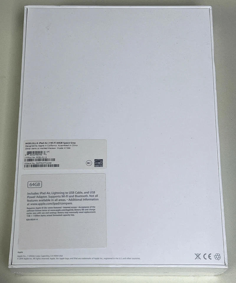 NEW Sealed Apple iPad Air 2 64GB Wi-Fi Space Gray MGKL2LL/A A1566 iOS 8.1 - Image 3 of 4