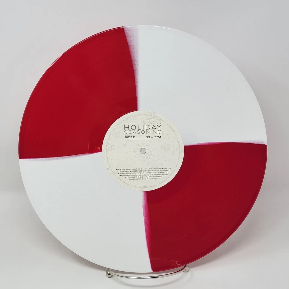 Jimmy Fallon Holiday Seasoning SIGNED Vinyl LP Record Autographed Swirl New - Image 4 of 4