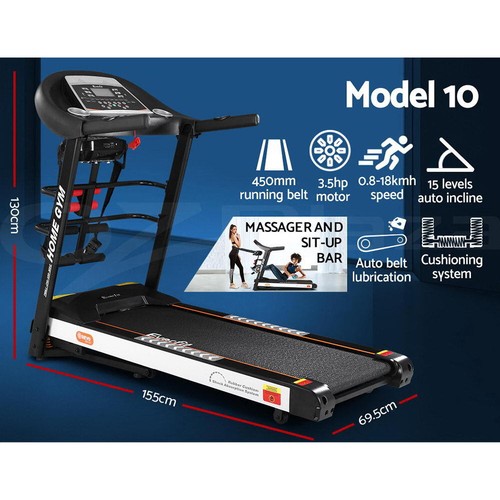 Everfit Electric Treadmill Auto Incline Home Gym Exercise Run Machine Fitness - Picture 9 of 102