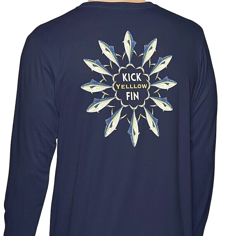 Kick Fin Sportswear Lightweight Moisture Wicking Long Sleeve Fishing T-Shirt