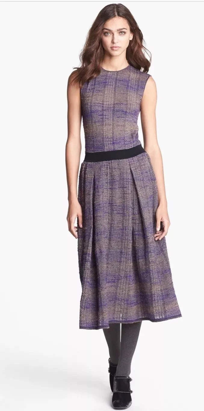 Abito midi nuovo con etichette Tory Burch Nadia lavorato a maglia taglia XS