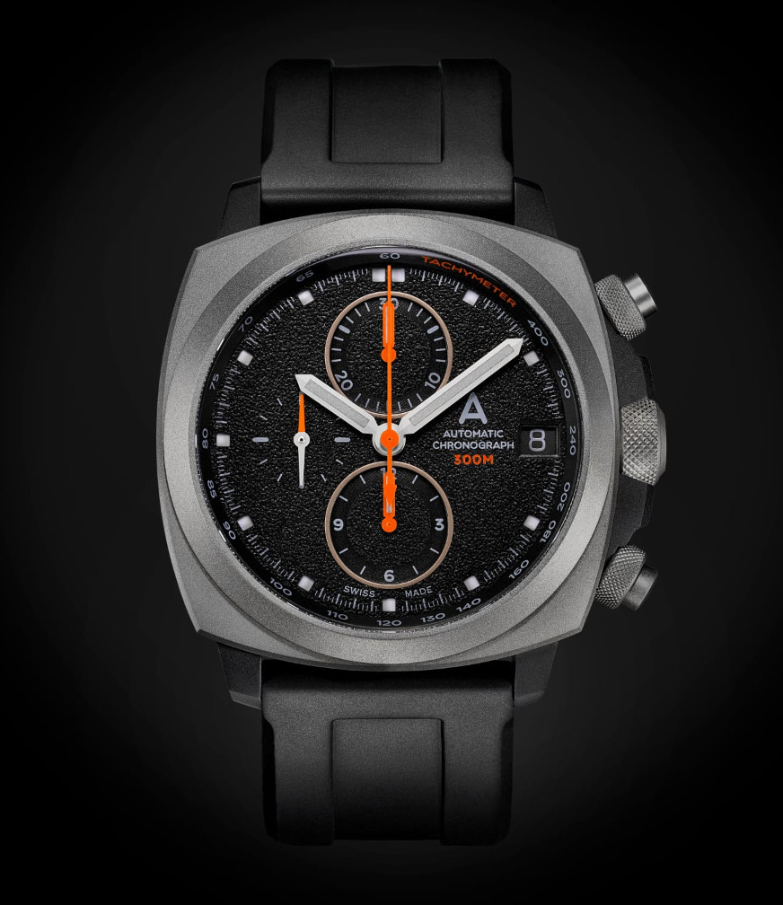 Andersmann Diver Chronograph Automatic Titanium Watch with Orange Seconds