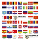 50pcs country flags set DIN A4 sticker flags sticker car wheel model R108