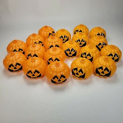 Lot of 19 Vintage Pumpkin String Light Covers Plastic Blow Mold ...