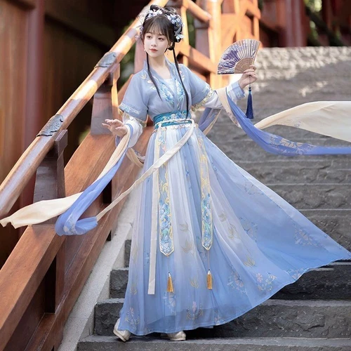Cosplay Hanfu Dress Chinese Ancient Traditional Women Set Carnival Fairy Costume - Picture 7 of 20