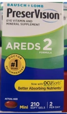 (210 CT) BAUSCH & LOMB PreserVision AREDS 2 FORMULA EYE VITAMIN MINI SOFTGELS