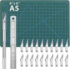 Kit 23 Exacto Knife Set Blades Refill Ruler For Crafts Cutting And Crafting Art