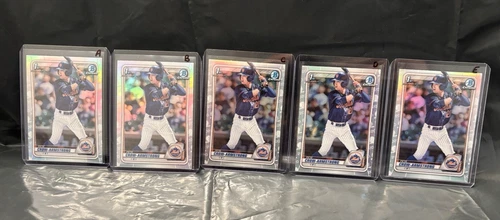 2020 Bowman Draft Chrome Pete Crow-Armstrong Rookie Refractor BD-72   5 CARD LOT