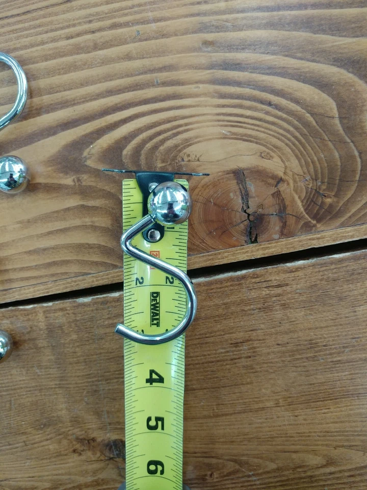 Ganchos para cortina de ducha de metal de peso pesado tipo "bola", juego de 12 pesos 1 lb - ¡resistentes! Foto 2 de 3