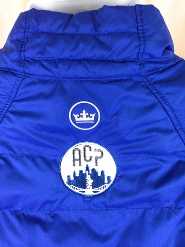 Peter Millar Hyperlight Quilted Vest Sz LARGE Blue Puffer Zip Logo Golf - Picture 5 of 11