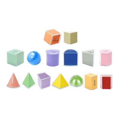 Geometric Shapes Blocks 3D Geometric Solids Educational Toy Learning Home
