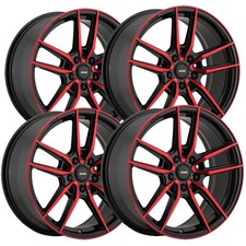 Set Of 4 Konig Myth 18x8 5x108 43mm Blackred Wheels Rims 18 Inch