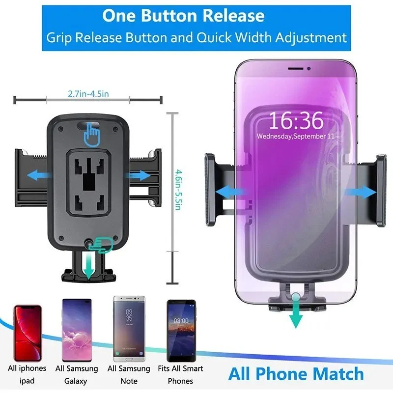 Universal 360° Adjustable Phone Mount Car Cup Holder Stand Cradle For Cell Phone - Image 4 of 4