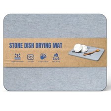 Quick Dry Stone Drying Mat for Kitchen Counter, Water-Absorbent Diatomaceous ...