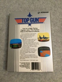 Nintendo NES 1987 Top Gun gioco con scatola, istruzioni, cover antipolvere, offerta poster.