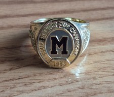 MONTREAL MAROONS 1935 NHL Stanley Cup Championship Replica Ring Gold Tone MOLSON