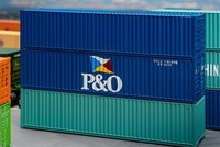 Faller 182104 H0 40' Container P&O Bausatz Blau - Modellbahnen Spurweite H0