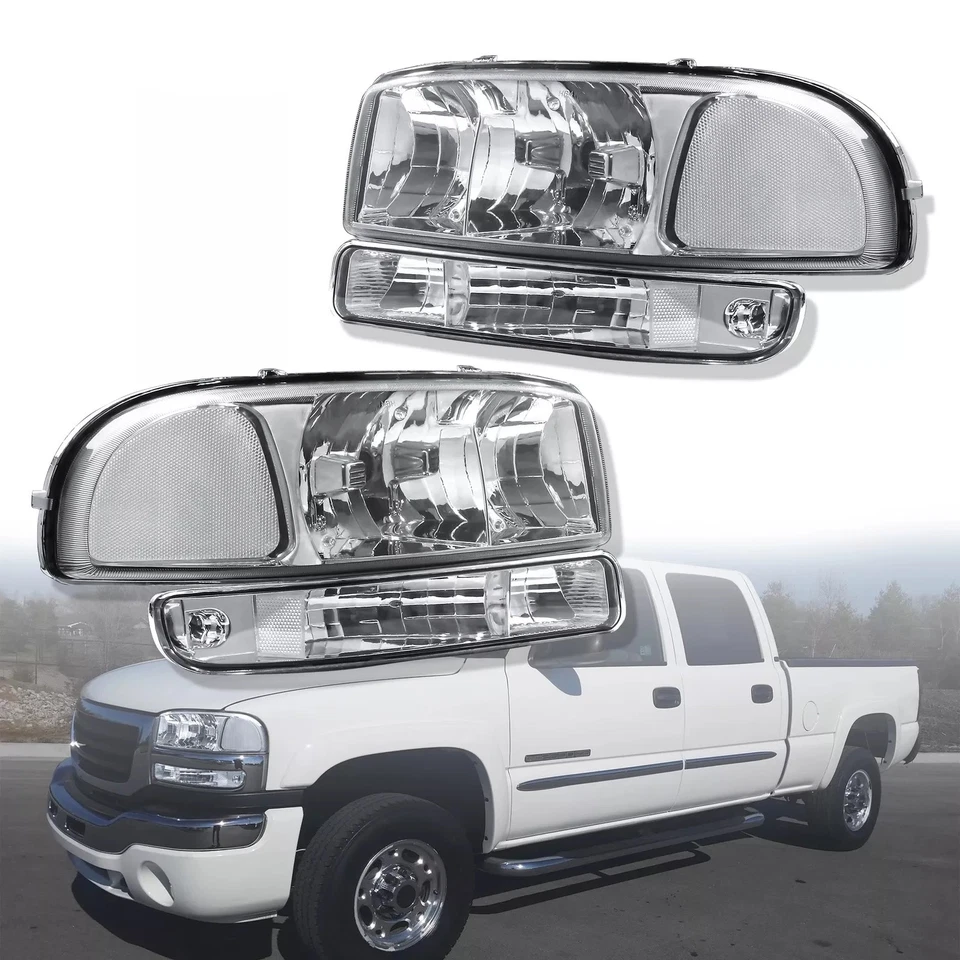 Faros halógenos izquierda+derecha Fit 1999-2007 GMC Sierra 1500 2000-2006 Yukon Foto 4 de 4