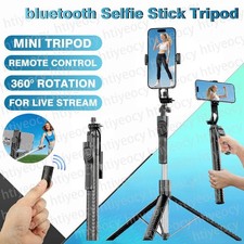 75" Cell Phone Selfie Stick Tripod Wireless Remote Extendable For iPhone Android