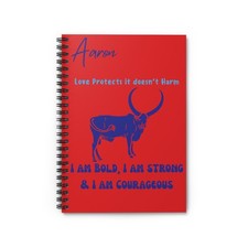 Bold and Courageous Spiral Notebook - Back to School Journal, Uplifting Words