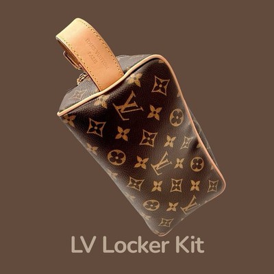 Louis Vuitton Bag Locker Dopp Kit Canvas New Condition Fullset Pouch Cosmetic
