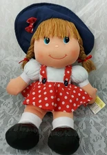 Well Made Toy Rag Doll AMY SUE Baby Doll 16" Dress Hat Shoes Stuffed Toy 2007