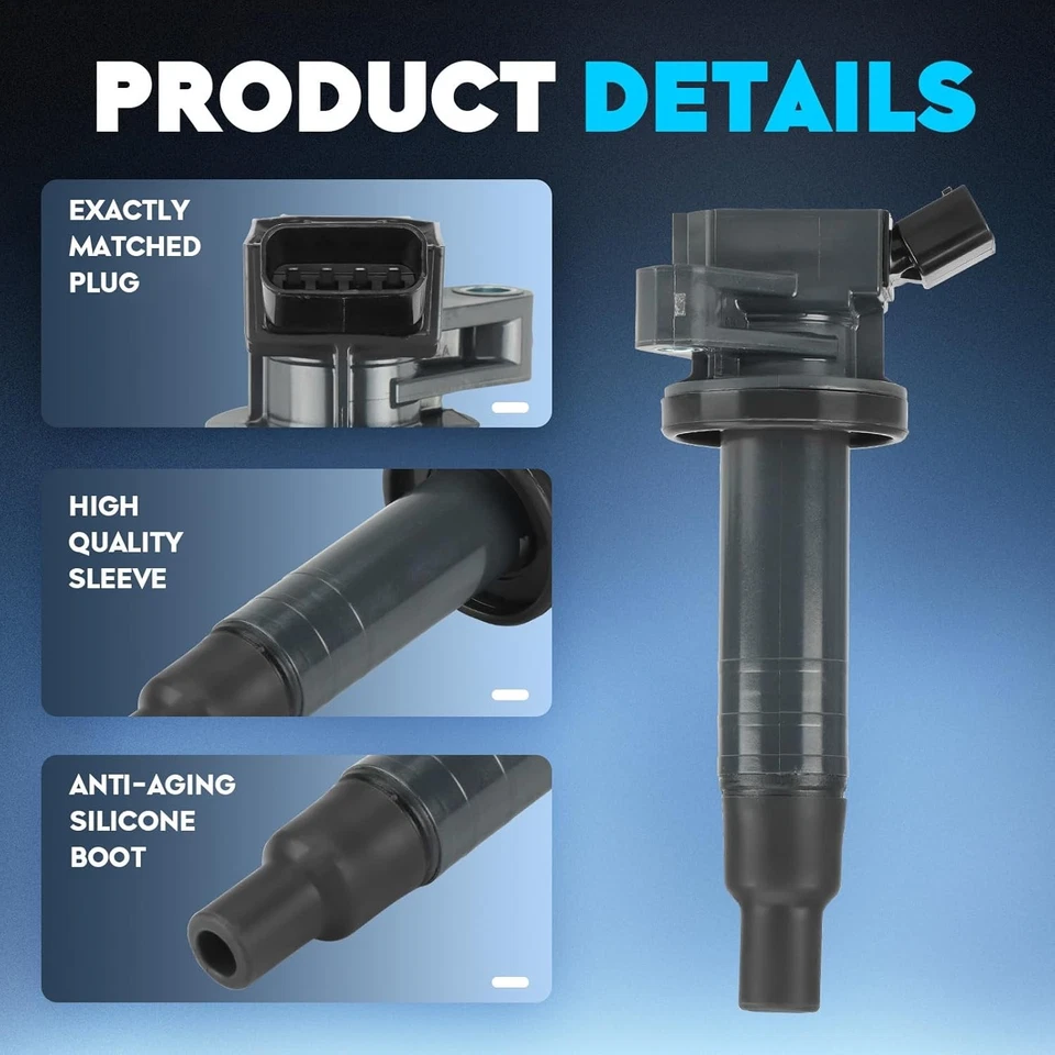 Paquete de bobinas de encendido UF247 para Toyota Corolla 2000-2008, Matrix 2003-2008,... Foto 4 de 4