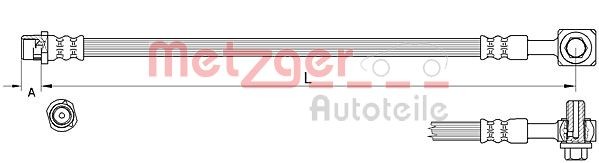 Metzger Bremsschlauch 4111626 FüR Opel-image