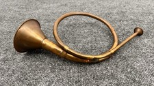 Vintage Brass French Horn Fox Hound Hunting Decor Wall Hang