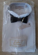 New Vintage Crafter's Collection Tuxedo Shirt with Bow Tie Wing Collar