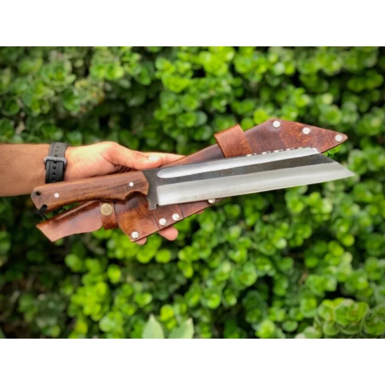 Custom Handmade Carbon Steel Blade Viking Seax Knife | Hunting Knife Camping