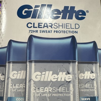Gillette Cool Wave Men's Antiperspirant and Deodorant Clear Gel - 5 Pack