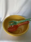 Reduced* Vintage Fiesta *Promotional Salad Bowl* Kitchen Kraft *Fork & Spoon*