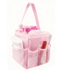 FADTOP Mesh Shower Caddy Bathroom Portable College Dorm Essentials for Pink