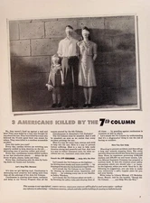 Liberty Mutual 1942 Original WWII Print Ad 7th Column Safety Campaign