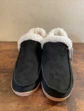 New Sonoma Mabell Women's Faux Fur Ankle Boot Slippers Black Size XXL 10-11