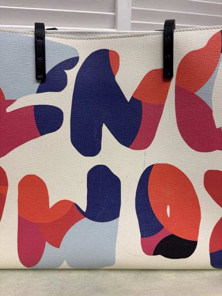 Bolso de Mano Fendi Roma Vitello Elite Signature Estampado de Graffiti Bolso Blanco Calabacín Foto 4 de 4