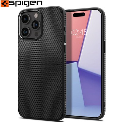Handyhülle für iPhone 15 Pro Spigen Case Cover Etui Futeral Hülle Tasche Schwarz