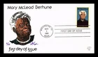 US COVER MARY MCLEOD BETHUNE BLACK HERITAGE SERIES FDC PUGH HAND PAINTED