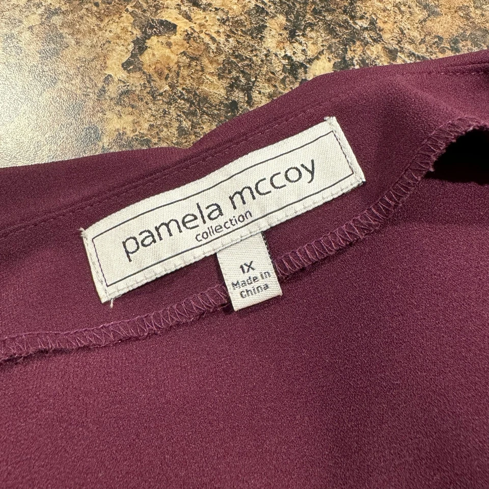 Mono Pamela McCoy Y2K Cottage Boho Minimalista Retro Informal Comodidad Púrpura 1X Foto 2 de 4