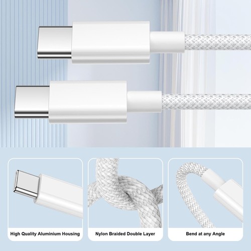Gewebtes 60W PD USB-C Schnelllade- & Datenkabel für Apple iPhone 16 | 15 - Bild 6 von 8