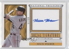 2019 Panini National Treasures Social Signatures 57/99 Kevin Kramer Auto 0xz8