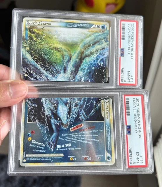 Pokémon 2010 HGSS Lugia LEGEND PSA 8/PSA6 Sequentially Graded