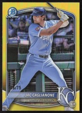 2025 Bowman Chrome Prospects Yellow Refractor 66/75 Jac Caglianone #BCP-154 TS8