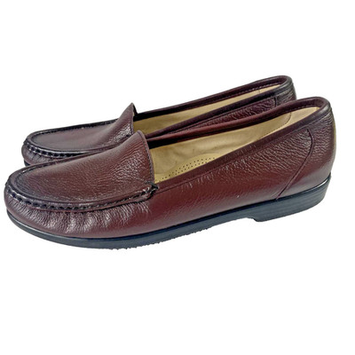 SAS Loafers Shoes Womens Size 10  Brown Leather Comfort Moccasin Slip On USA