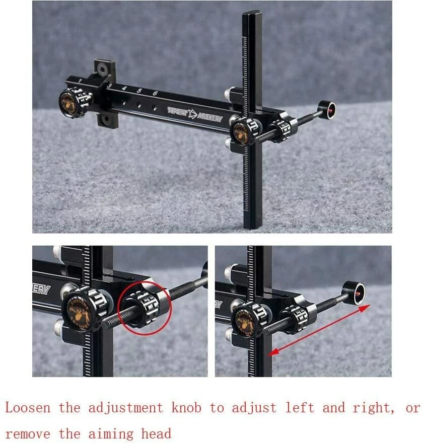 Recurve Bow Sight 0.059" Pin Aluminum Alloy Shooting Sight Bow Archery Hunting - Image 3 of 4